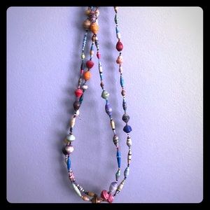 Boho long beaded necklace